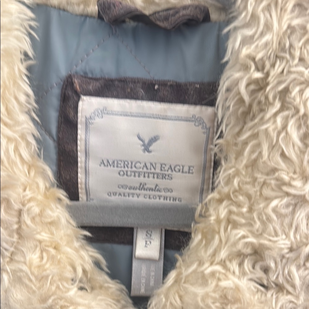 American Eagle Outfitters Brown Puffer Vest - Size Small - Picture 2 of 4